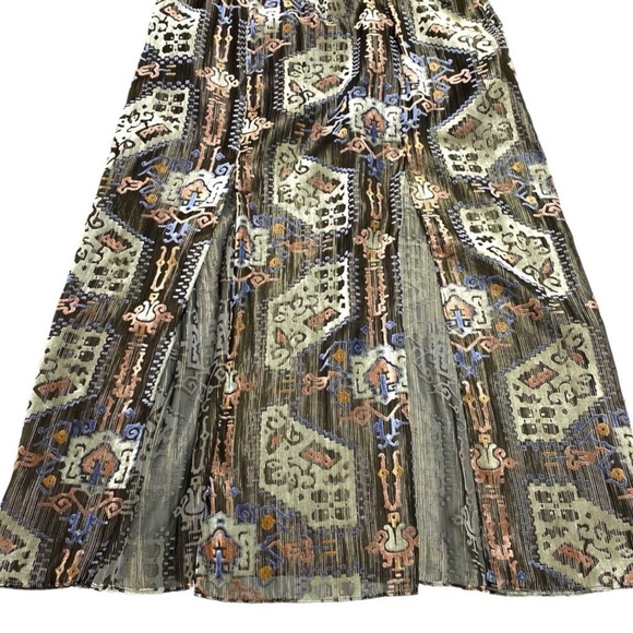 NWT Topshop Devore Plunge Neck Midi Dress - Picture 10 of 12